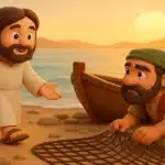 Jesus y Andres pescador de hombres